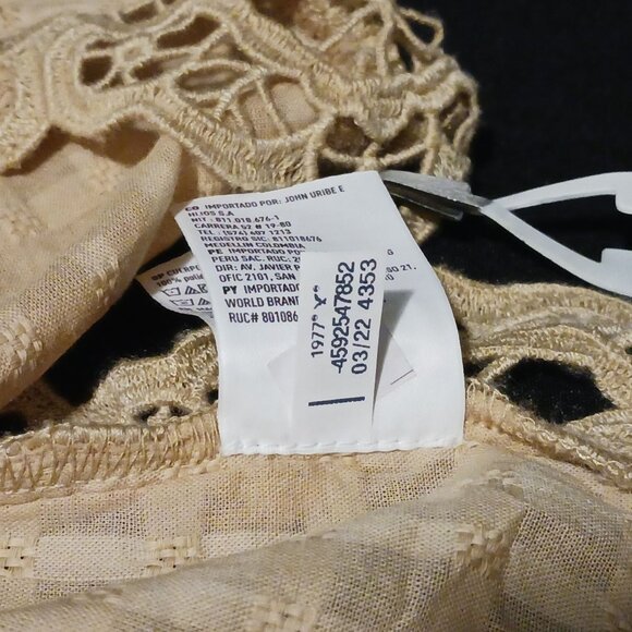 NEW American Eagle Flowy Side-Tie Cotton‎ Tank Top in Keep It Neutral/Tan Size S - Picture 12 of 16